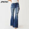 JPNTKY Women's Fashion Casual Solid Color Print Pants & Capris