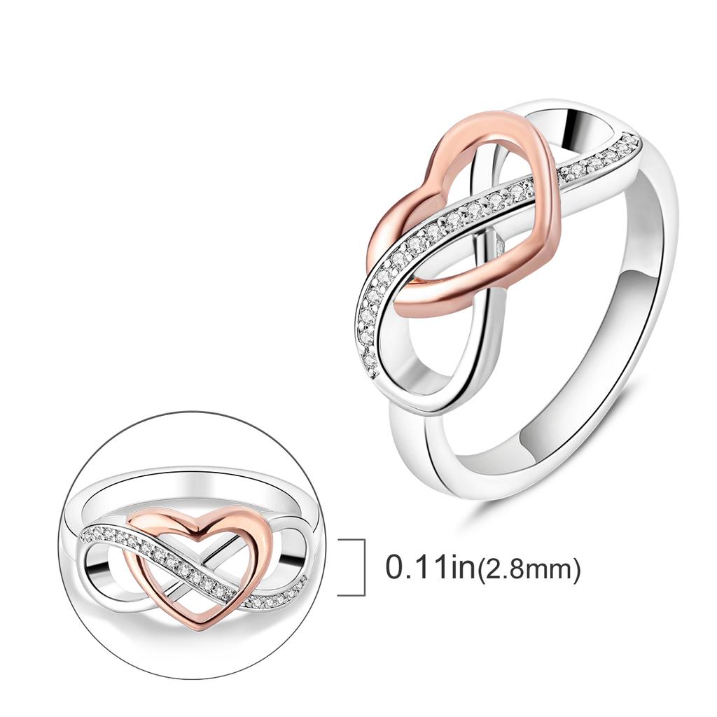 Copper Plated Mystic Star Shape Ring Infinite Love Authentic Design Zircon CZ Wedding Rings Jewellery Women Gift