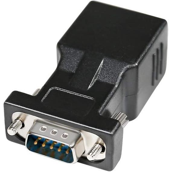 DTECH DB9 To RJ45 Serial Adapter RS232 Male To RJ-45 Female Ethernet Converter Compatible with Standard 9 Pin RS-232 Devices