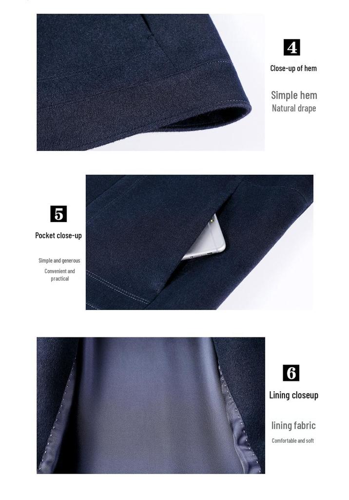Men's Wool Coat - 2026 Stand Collar, Casual Business Style, Thick, for Middle-aged & Dad's Wear
