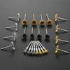 24pcs Brass Steel Wire Wheel Brush Polishing Grinder Accessories Rotary Electric Tool Kit For Engraver Steel Polishing Grinding