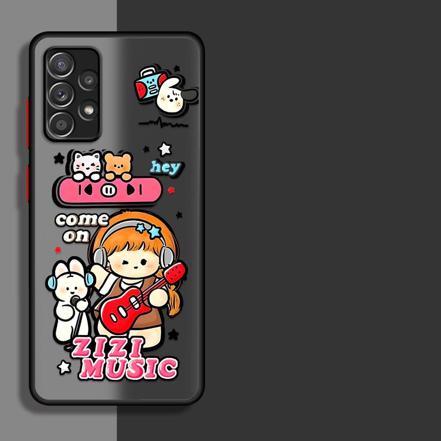 Phone Cover Case for Samsung Galaxy A35 A52S A72 A73 A33 A53 A14 A23 A16 A15 A17 A52 A34 A36 A56 A55 A54 Cartoon Cute Character