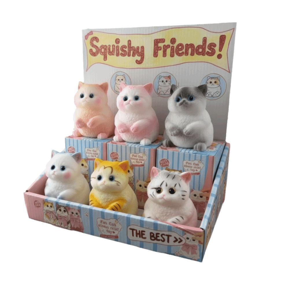 Slow Rebound Cat Squeeze Toy Realistic Cat Cat Pinching  Toy Cat Squishy Toy  For Adults