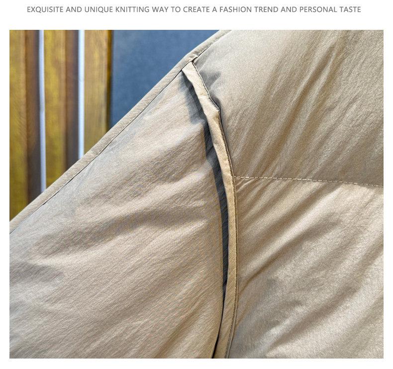 Men's High Loft Down Jacket, Lightweight & Warm, Fleece-Lined Bread Coat, Thickened Winter Outerwear, Couple Style.