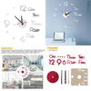 Elegant Large Wall Clock With 3d Stickers And Roman Numerals For Home Decor