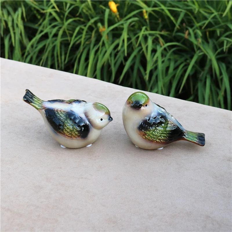 Porcelain Couple Bird Figurine Ceramic Birdie Lovers Miniature Decoration Craft Ornament Valentine's Day Gift for Wedding Favors