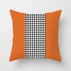 Nordic Orange Pattern Sofa and Bedside Pillow Cover Modern Simple Casual Waist Head Pillow Cushion Cover Pillows Decor Home 45cm