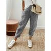 Women Striped Patchwork Loose Casual Long Pants