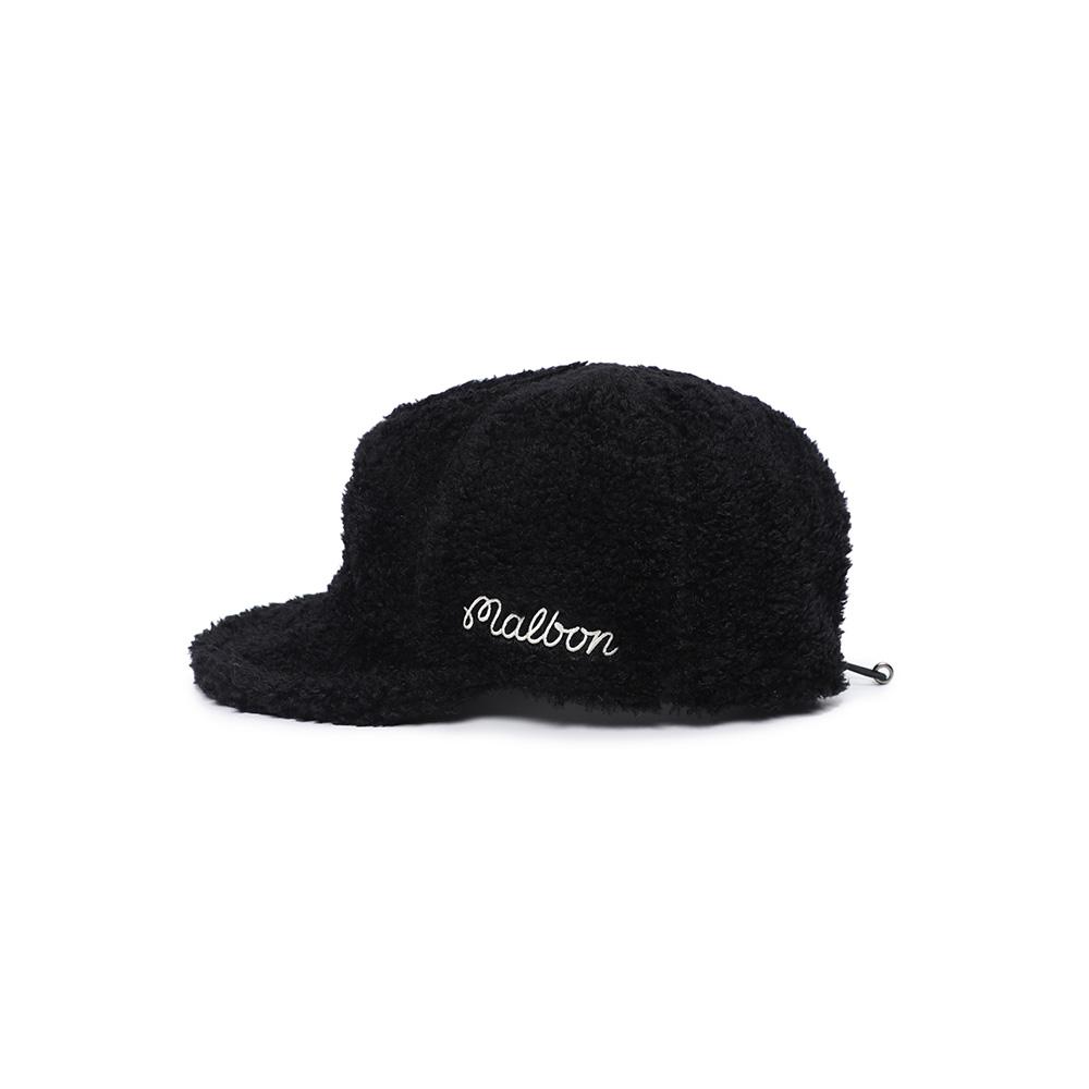 MALBON GOLF Sherpa Fleece Cap Black