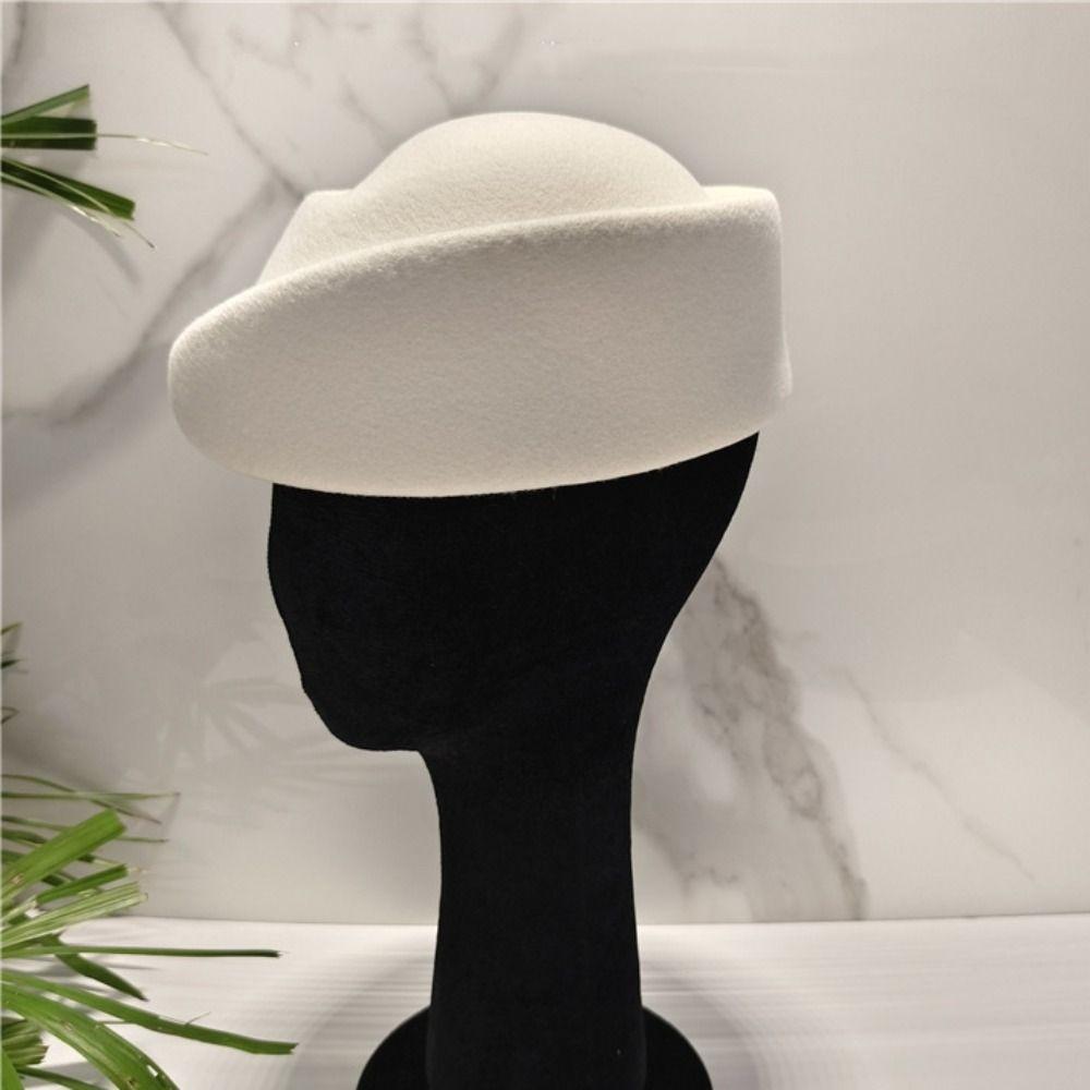 Chapeau cloche élégant en laine Chapeau Fedora style Hepburn Chapeau formel vintage Spectacle en direct