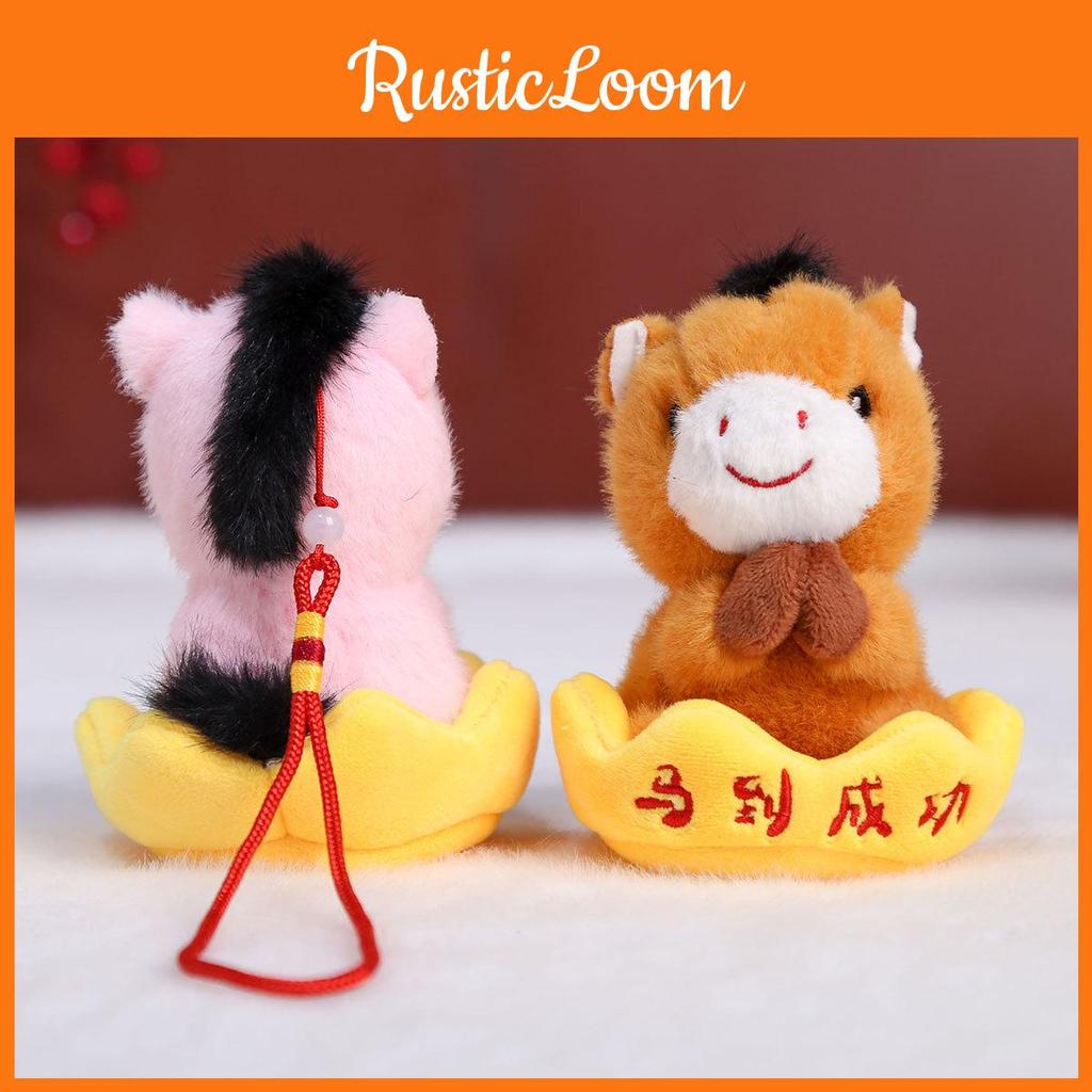 Plush Pendant Horse With Short Pile Material For Festive Gift Celebration Zodiac