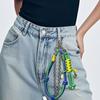 Modern Braided Rope And PU Keychain Bag Ornament For Bags Jeans And Backpacks Trendy Functional Design Bags Pendant