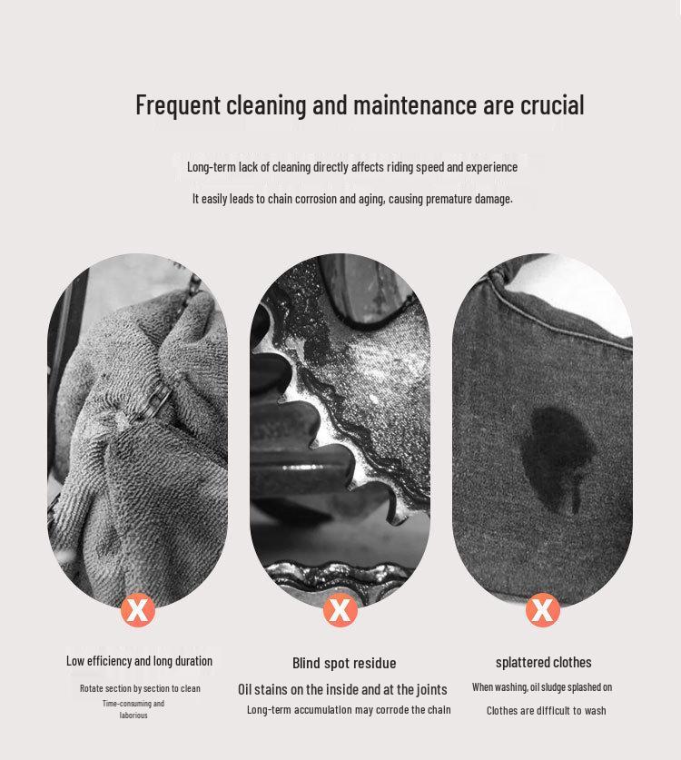 Bisiklet ve Motosiklet Zincir Temizleme Seti: Dağ Bisikleti Zincir Temizleyici ve Bakım Fırçası
