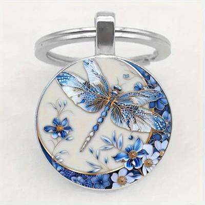 Fashion Alloy Keychain Pendant Round Metal Key Ring