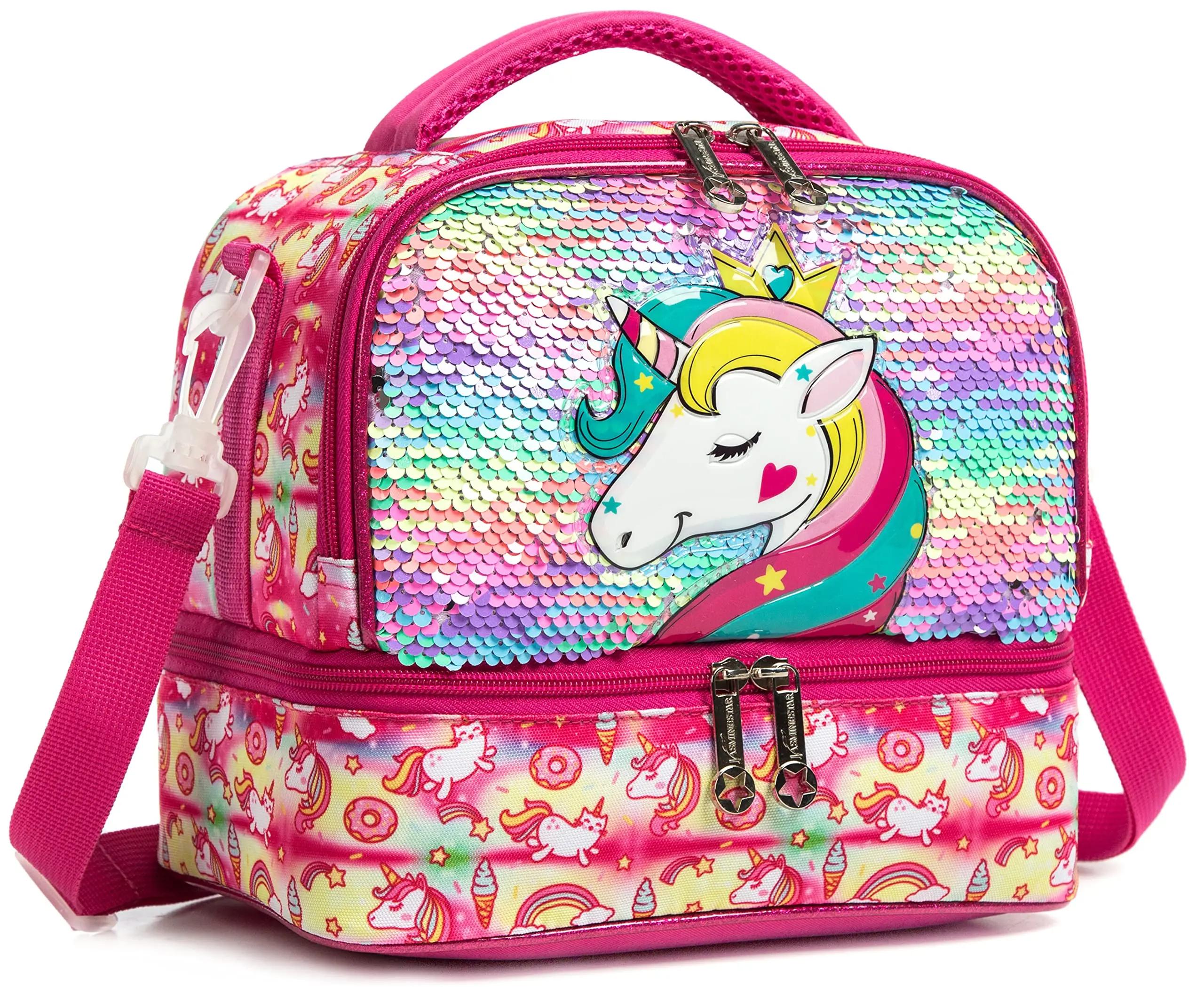 

Сумка для ланча для детей, сумка-динозавр, для мальчиков и девочек, водонепроницаемая, с двумя отделениями, с регулируемым плечевым ремнем 25x17x21CM