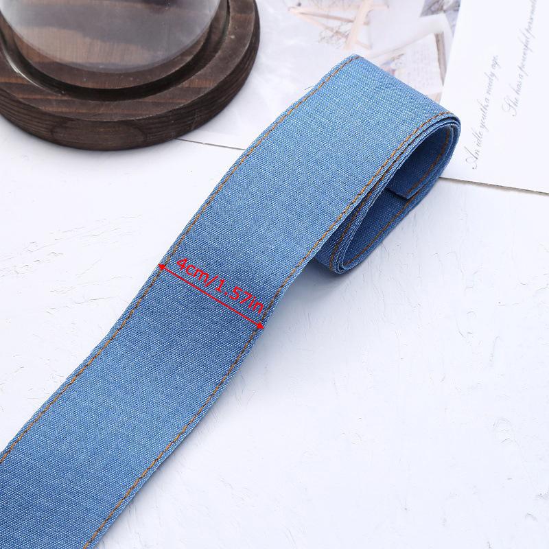 1Roll Versatile Hair Accessories Dark Blue Bag Straps Cowboy Webbing Creative Handicrafts DIY Gift Packaging