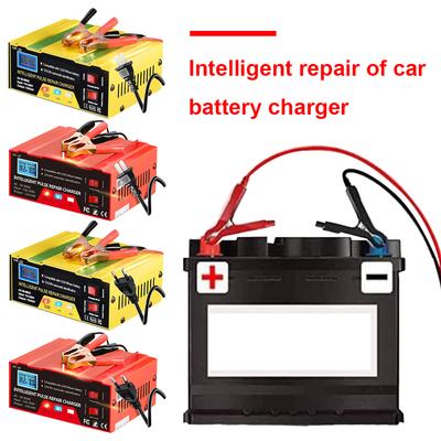 Chargeur de Batterie de Voiture 12V/24V Entièrement Automatique Écran LCD Chargeur de Batterie à Réparation d'Impulsions Intelligentes 180W Chargeur pour Camion Moto