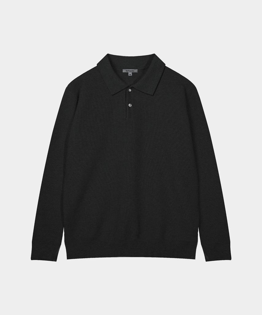 Vibrante Comfort Washable Collared Knit - Charcoal