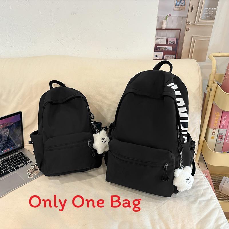 Girls Fashion Nylon Letter Backpack With Breathable Design For School And Travel