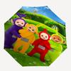 Teletubbies Theme Automatic Umbrella, Lightweight & Portable, 8 Rib, Perfect for Outdoor Travel, Birthdays, Christmas, Gifts.