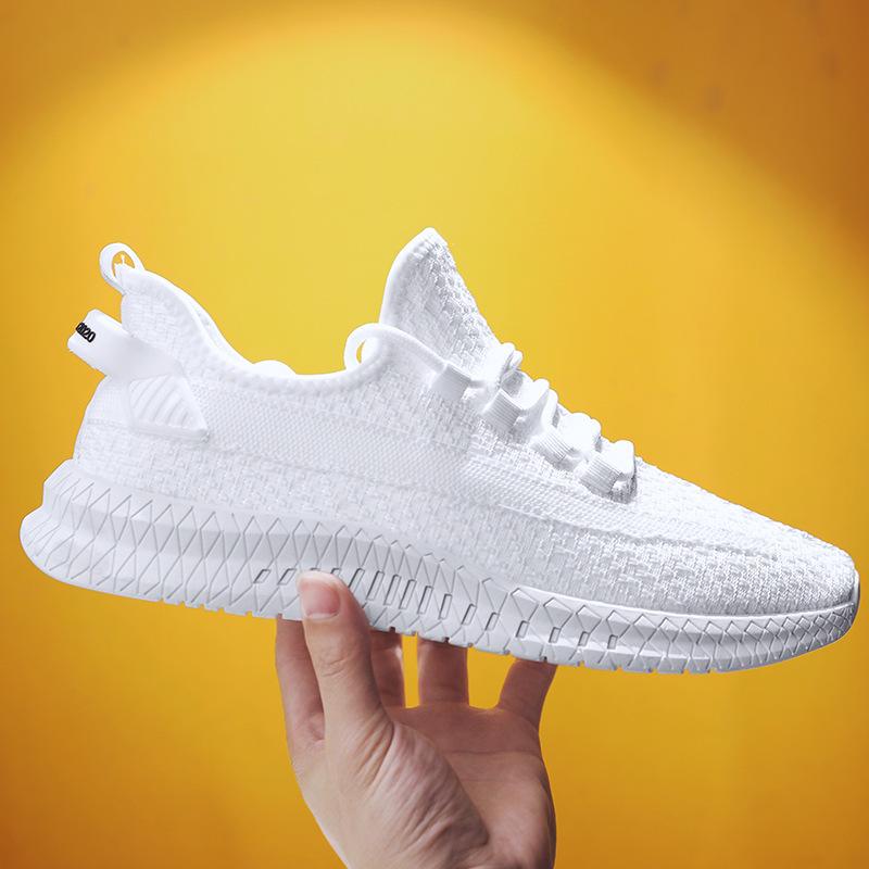 Men's Shoes Casual Shoes Men's Trend Versatile Sports Shoes Men's Shoes Flying Woven Breathable Mesh Shoes 2025