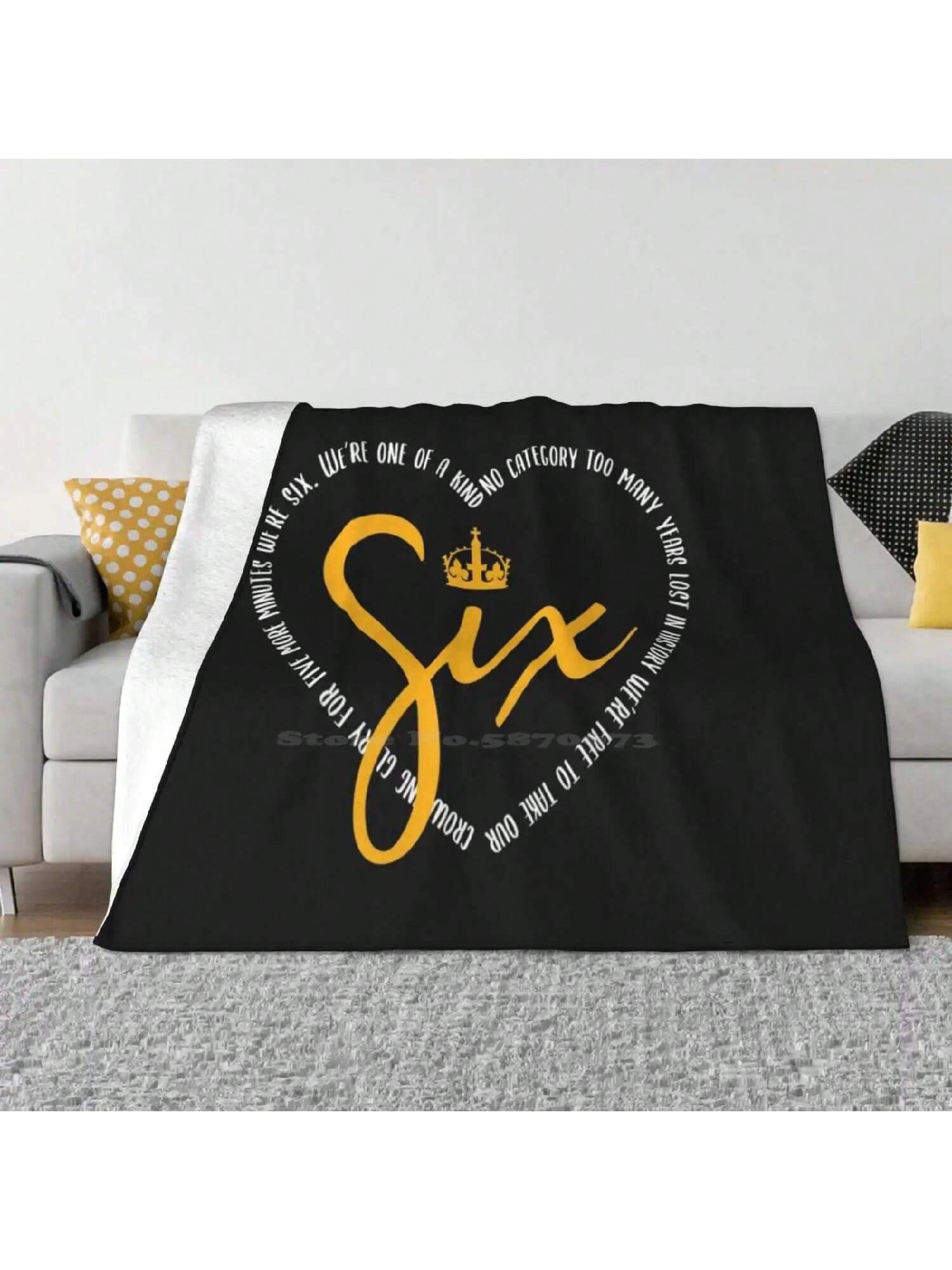 Six  The Musical Heart Lyrics  One Of A Kind, No Category New Arrival Fashion Leisure Warm Flannel Blanket Six Musical Six 75X95CM