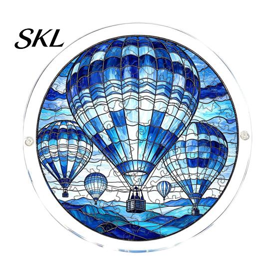 High Transparency Acrylic Art Puzzle Suncatcher, Artistic Window Hanging Ornament, 7.48 Inch Sun Catcher Decoration, Ideal for Gifting And Home Decor