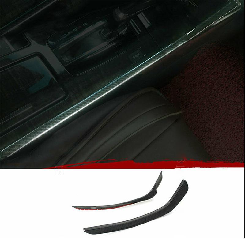 2pcs/Set ABS Carbon Fiber Car Center Control Side Trim Strip Sticker Auto Interior Accessories For Honda Accord 13-17