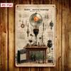 Vintage Electronics Lab Circuit Metal Poster Garage Wall Decor Diode Transistor Tin Sign Retro Tech Plaque
