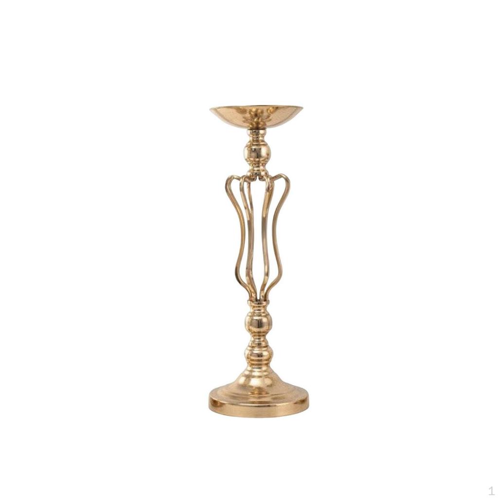Spiral Lattice Candlestick Polished MetalLike Decorative Pedestal Form Table