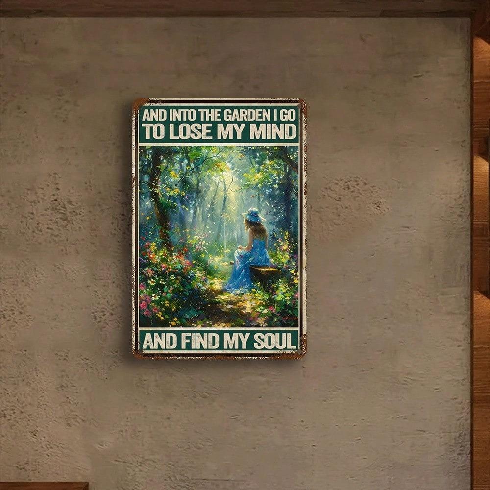 Rustic Tin Sign Vintage Wall Art Inspirational Quote Home Garden Decor