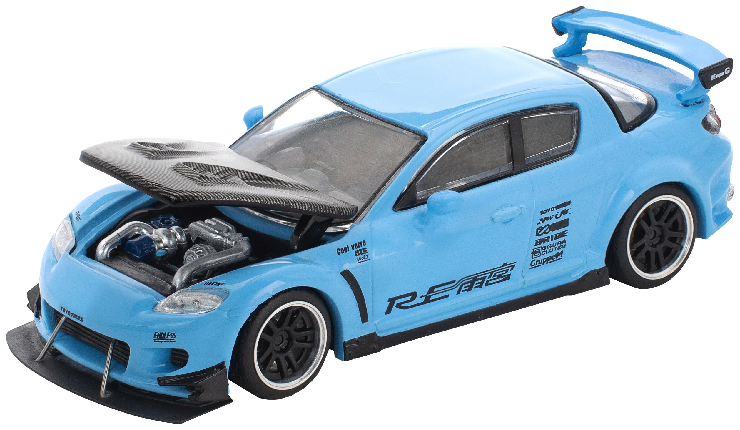 Genesis Company POP RACE Mazda RE Amemiya Light Blue Finished Model PR640270 1/64 RX-8