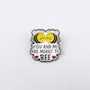 Creative Cartoon Bee Brooch – Cute Insect with English Quote, Heart Personality Badge, Accessory for Backpack Decoration