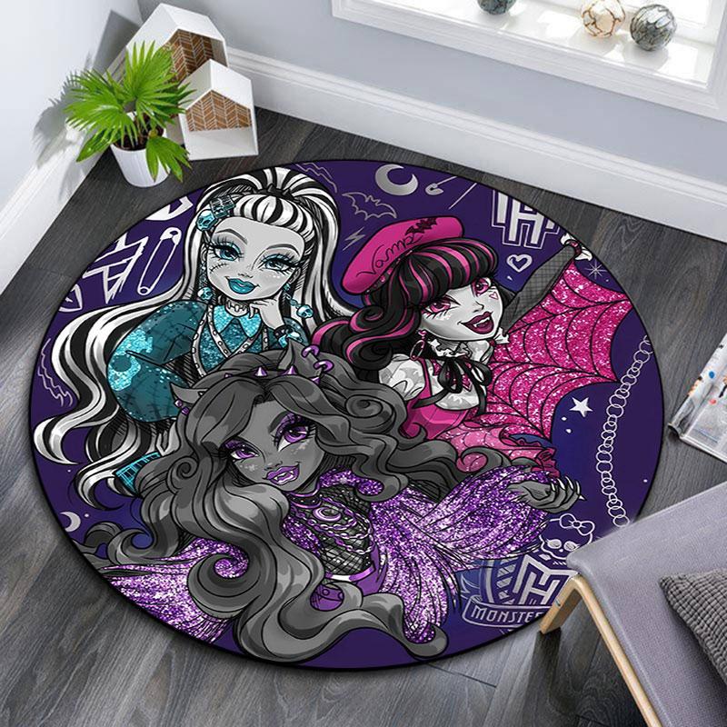 MH Pattern Round rug,Carpet Rug for Living Room Bedroom Playroom ,Non-slip Floor Mat,Holiday Gifts and Birthday Gifts.