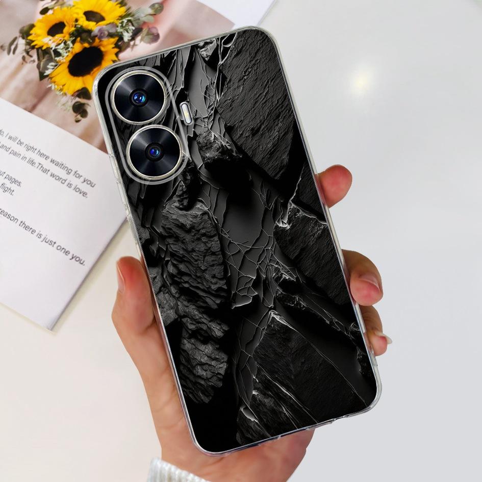 For Realme C55 Case RMX3710 Transparent Cover Fashion Patterns Soft Silicone Phone Cases For Realme C55 4G C 55 RealmeC55 Fundas