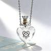1PC Openable Glass Vial Pendant Necklace Heart Steel Chain Keepsake Jewelry Gift Perfume Bottles Necklace For Women