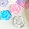 3/5Pcs Clear Cat Paw Squeeze Toy Anxiety Stress Relief Transparent Kitten Paw Pinch Sensory Toy Kids Teens Adults Soft TPR Stress Ball Animal Paw