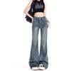 Damen Jeans Schlaghose Freizeit Schlankmachend Vintage Inspiriert Frühling Herbst Hoher Bund Glockenhose Damen Hose Schlag Jeans Y2k