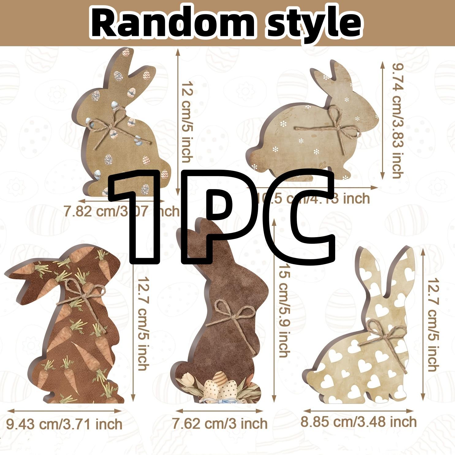 

1-5 шт. Деревенские деревянные пасхальные таблички с кроликом, отдельно стоящее украшение для стола в виде кролика с бантом, реквизит для весенней вечеринки, домашний декор, принадлежности
