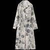 Fashion Style 2024 Spring New Female Long Sleeve Lapel with Belt Printed Shirt Style Dress 2579103