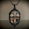 Floral European and American Jewelry Necklace Pendant with Cross