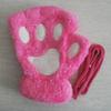 Adorabili guanti di peluche a forma di zampa di gatto, guanti di peluche, caldi e morbidi, senza dita, morbidi, da orso, guanti da costume, mezze dita