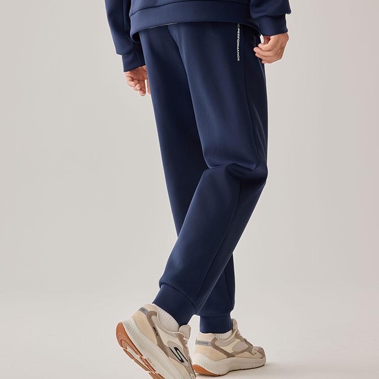 Skechers Warm Moisture-Wicking Quick-Dry Comfortable Loose Fitness Running Knit Sports Pants Men Bottoms P425M205-02MZ