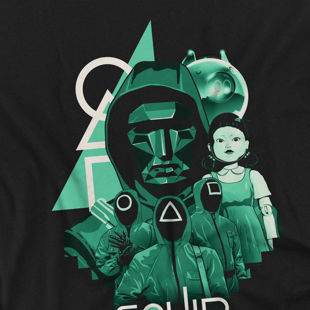 Squid Game Unisex Adult Front Man Group Shot T-Shirt