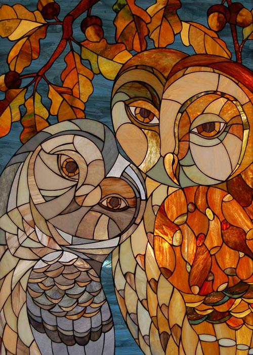 

Custom Size Stained Glass Window Film Privacy Decals Animal Designs Cat Bird Peacock Tiger Fish Vinyl Stickers Bathroom Bedroom (as the picture,43X60cm)