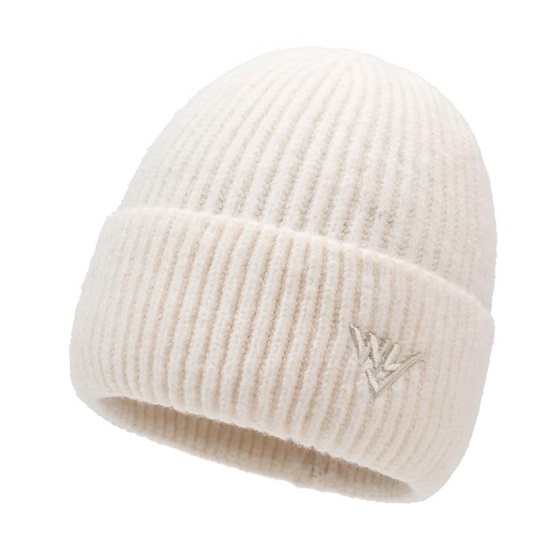 Bestickte Buchstaben Wollmütze Herbst Winter Warme Ohrenschutzmütze Herren Damen Mütze Strickmütze