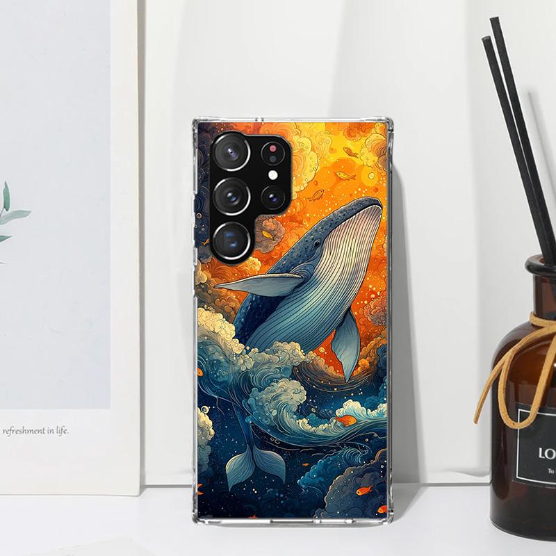

Humpback Whale Sea Giant Phone Case For Samsung Galaxy S26 S25 Edge S24 FE S23 S22 Ultra S21 Plus S20 + Art Fundas Back Cover Ga Samsung S21 FE