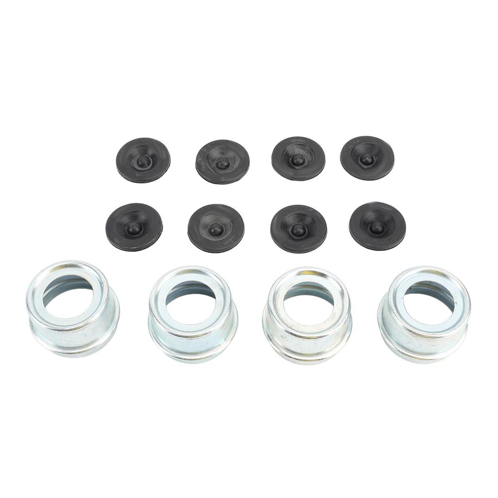 4 Zestawy Osłon Przeciwpyłowych Piasty Przyczepy Osłona Przeciwpyłowa Osi Przyczepy Dekielki Środkowe Kół Osłony Smarujące z 8 Gumowymi Wtyczkami do