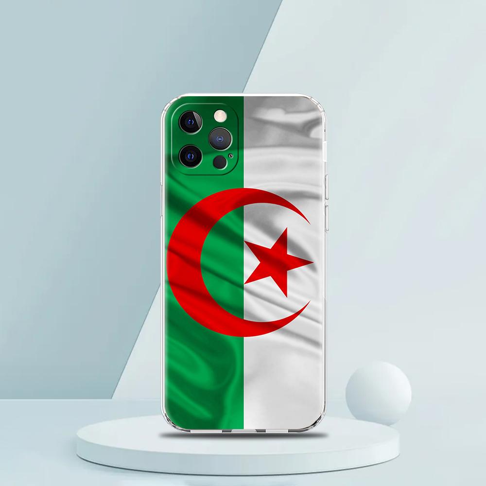 Algeria Flag Phone Case for iPhone 16 15 14 13 12 Pro Max Transparent Soft for iPhone 11 Pro Max 7 8 Plus XS XR Shell Bags