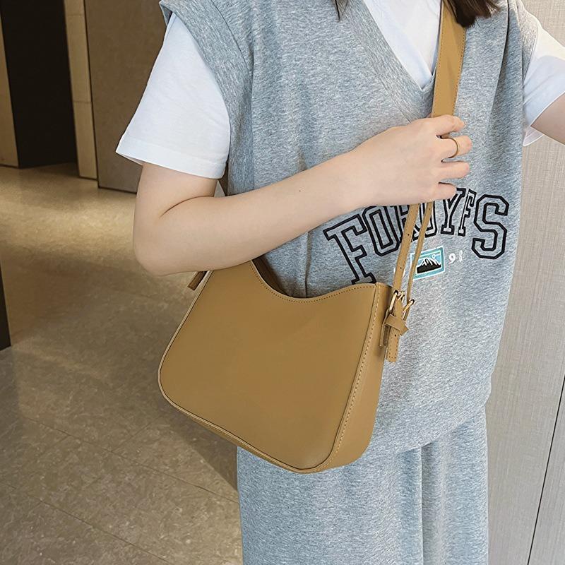 Pu Shoulder Women's Bag Retro Simple Messenger Small Square Bag Autumn Popular Fashion Commuter Tote Bag